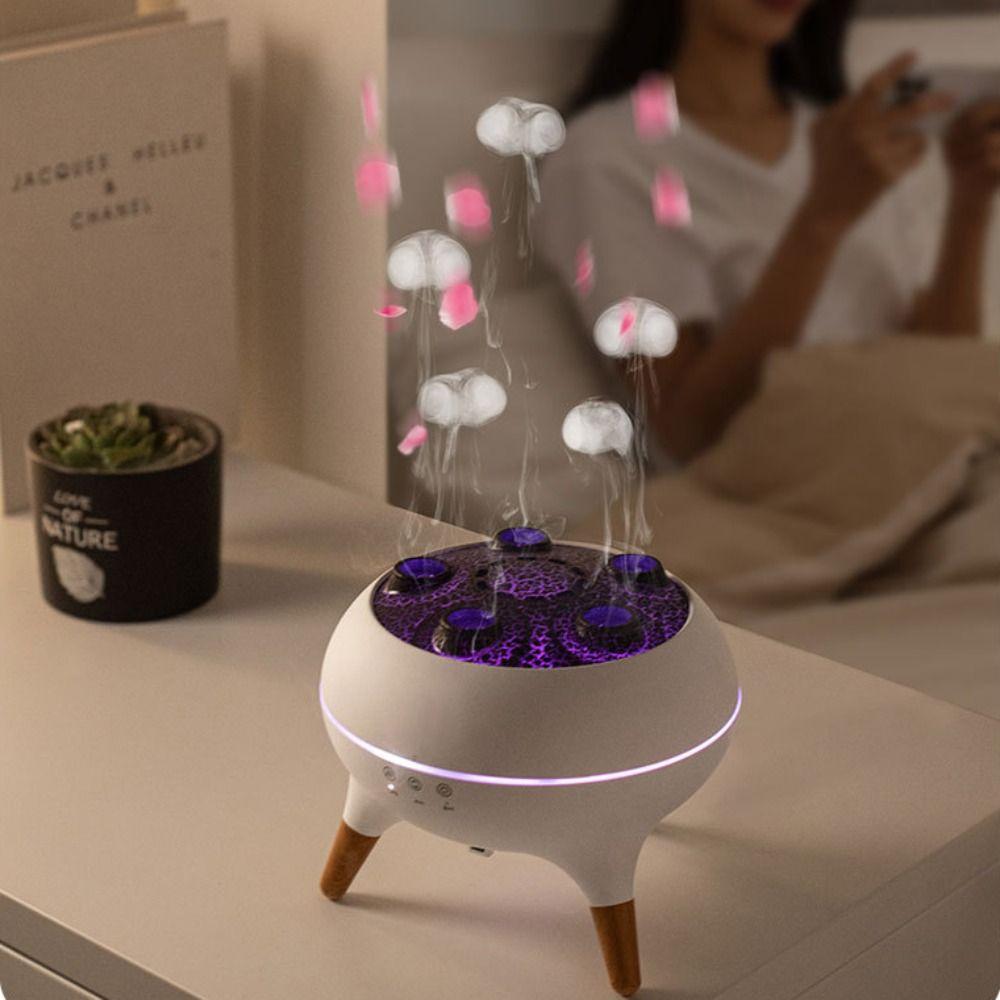 28dB Quiet Jellyfish Aroma Humidifier 7 Color Lights Cool Mist Humidifier  Home