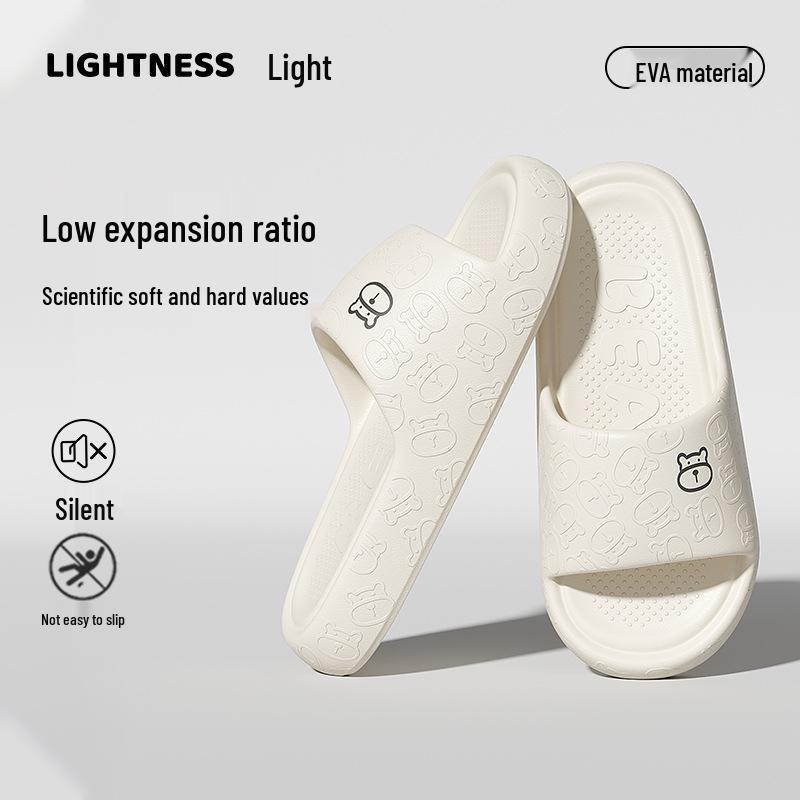 EVA Slippers: Women's Summer Couple Indoor, Thick Sole, Non-Slip, Cool, Men’s Plus Size 'Stepping On Clouds' Comfort
