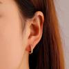 Nuovi Orecchini a Cerchio in Zircone CZ da 10 mm per Donna Forma a Cuore Zircone Boemo Colore Oro Rosa Argento Piccoli Orecchini Rotondi