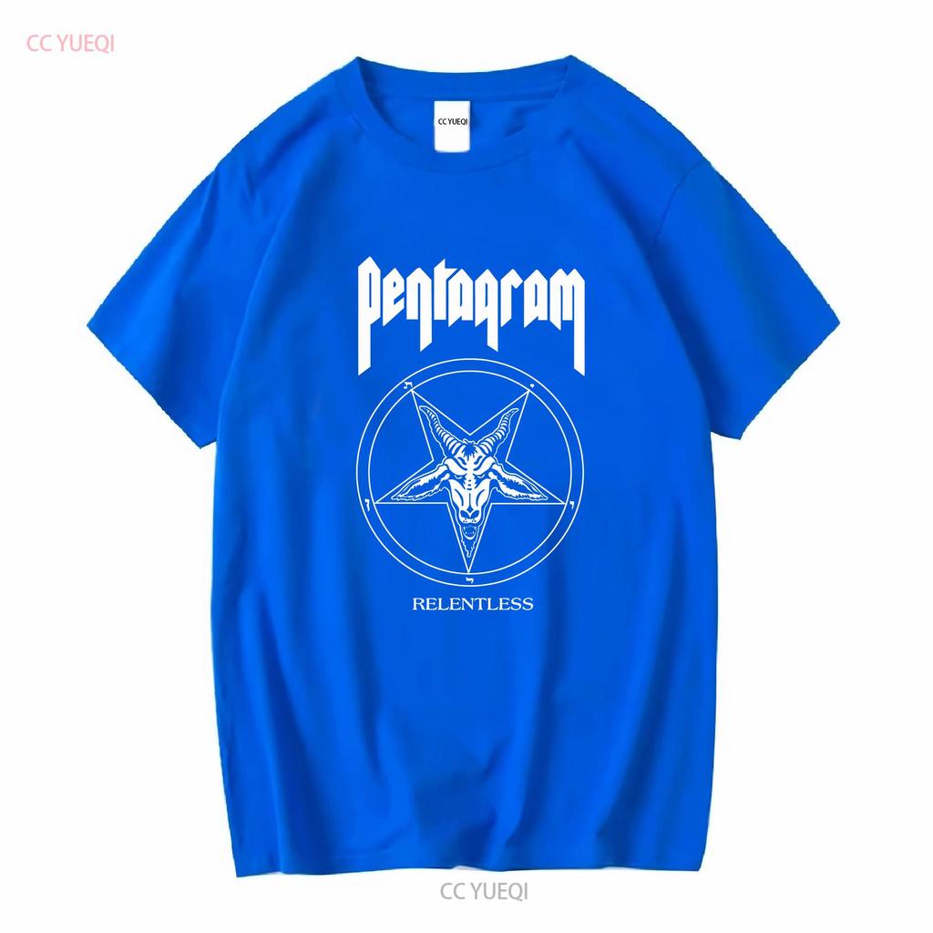NWT Pentagram Relentless Band Metal Schwarz Herren T-Shirt Größe S 5XL Vintage Gewaschen Grafik Bequem Gestreckt Streetwear