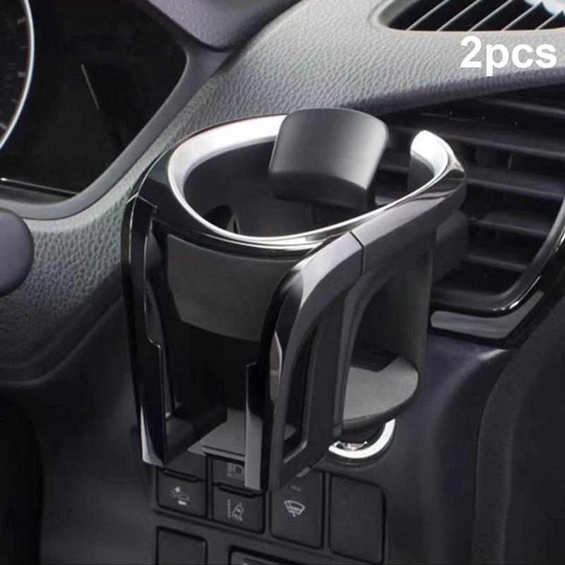 2 in 1 Car Cup Holder Phone Holder for Air Vent Multifunctional Beverage Stand Adjustable Organizer for Road Trips and Commuting