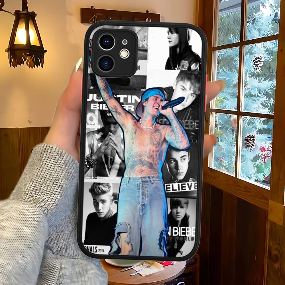 Singer Justin B-Bieber Phone Case For IPhone 13 12 X XS MAX Pro Max 16 15 11 14 Pro Max Shockproof Matte Cover