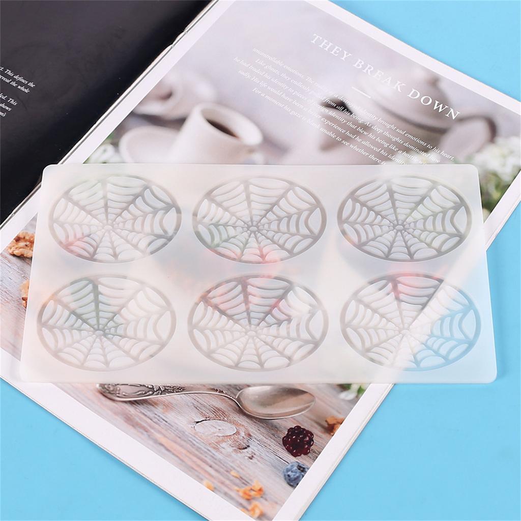 Halloween Spiders Web Silicone Mold DIY Chocolate Mould Dessert Fondant Mold Spiders Web Kitchen Baking Mold Cake Decors
