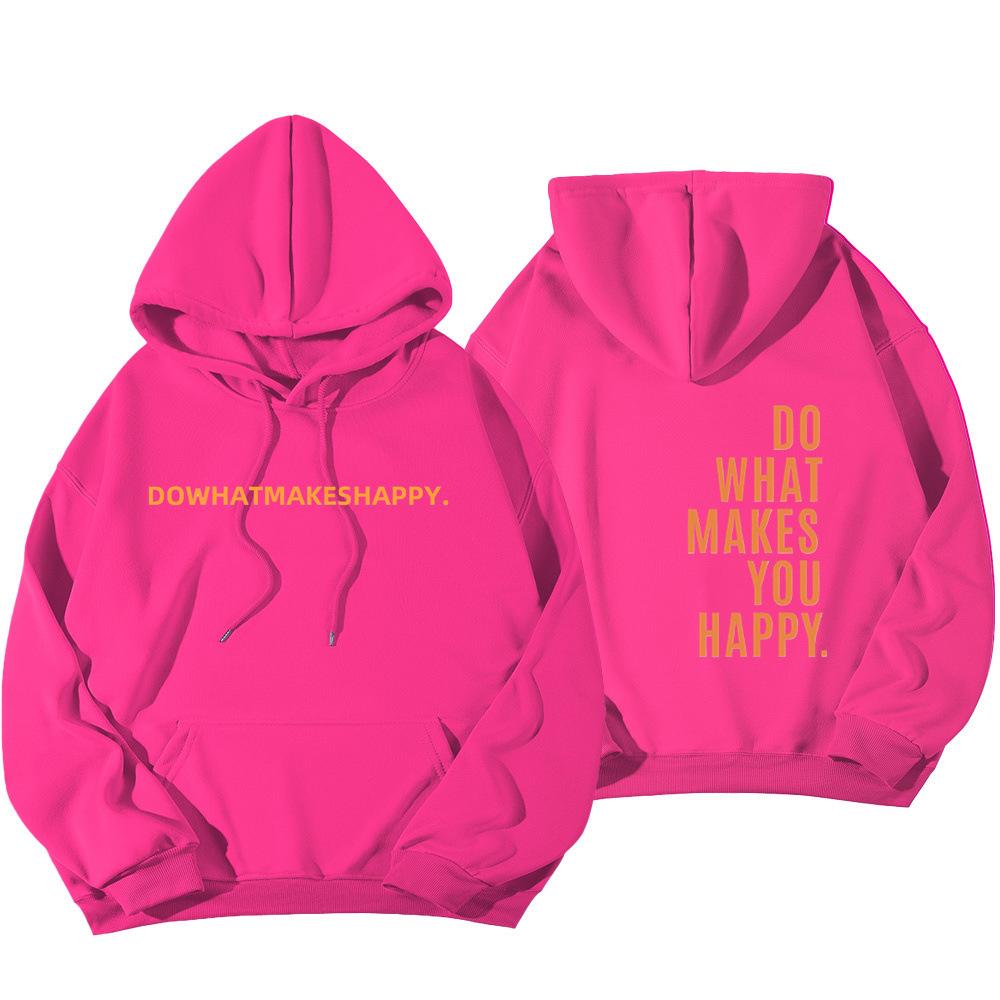 2025 Trendy Women's Loose Fit Hooded Jacket with Letter Print