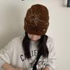 Niche design snowflake jacquard women's knitted hat high quality thickened warm winter cold ear protection hat