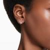 Swarovski Gema Floral Design Zirkonia Gold Plated Ohrclips Damen Ohrclips Rosa 5688479