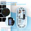The Third Mock Examination Transparent Mouse 2.4G Wireless And BT5.1 Rechargeable Built-in 500mA Lithium Battery Mute