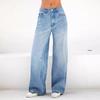 Calça Jeans Feminina Baggy de Cintura Alta e Perna Larga