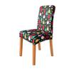 Green Chair Cover With Christmas Tree And Santa Claus Pattern