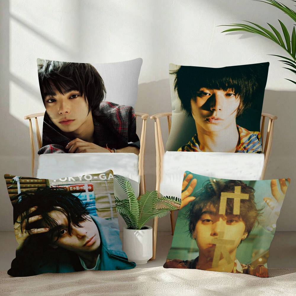 Actor N-Nijiro Murakami Cushion Cover Car Throw Pillow Case For Sofa Car Christmas Gift
