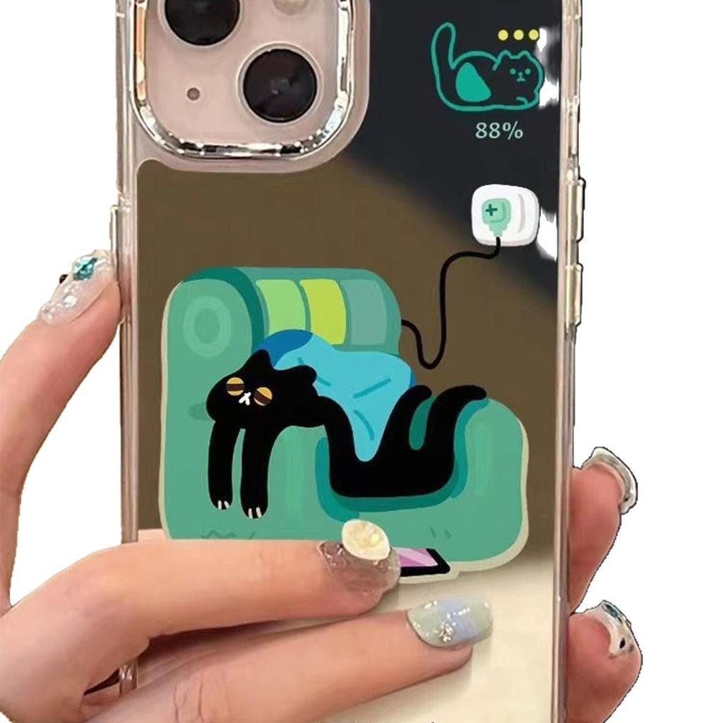 For Xiaomi 14Pro15pro Light Luxury High-end Mirror Phone Protective Cover Lanyard Phone Case Mirror for Redmi A9