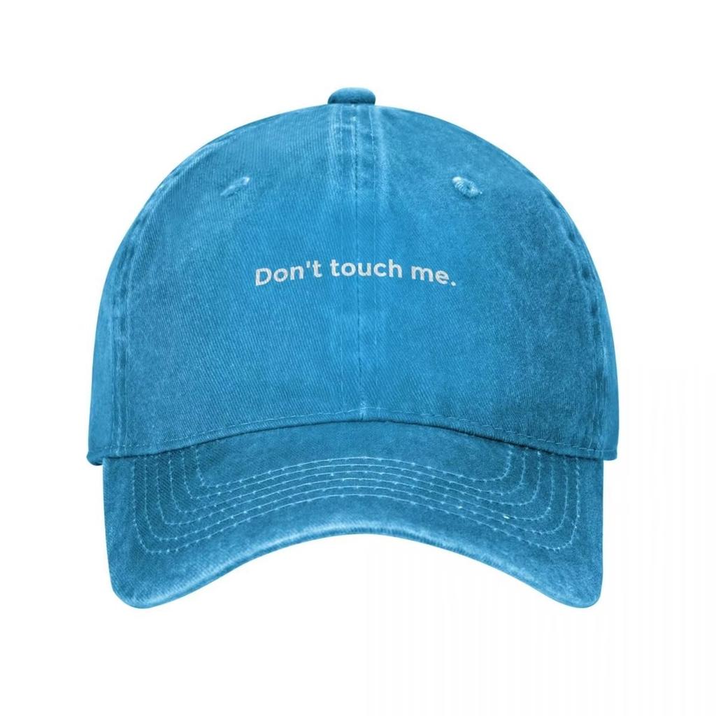 Dont Touch Me Graphic Washed Cotton Baseball Cap for Unisex Women Casual Adjustable Sun Hat
