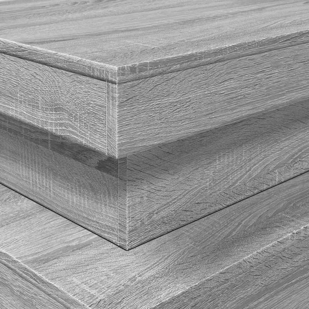 LED Coffee Table in Grey Sonoma 90 x 50 x 40 cm