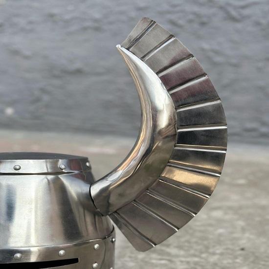 Deutscher Ritterhelm Mittelalter LARP Rollenspiel Stahlhelm