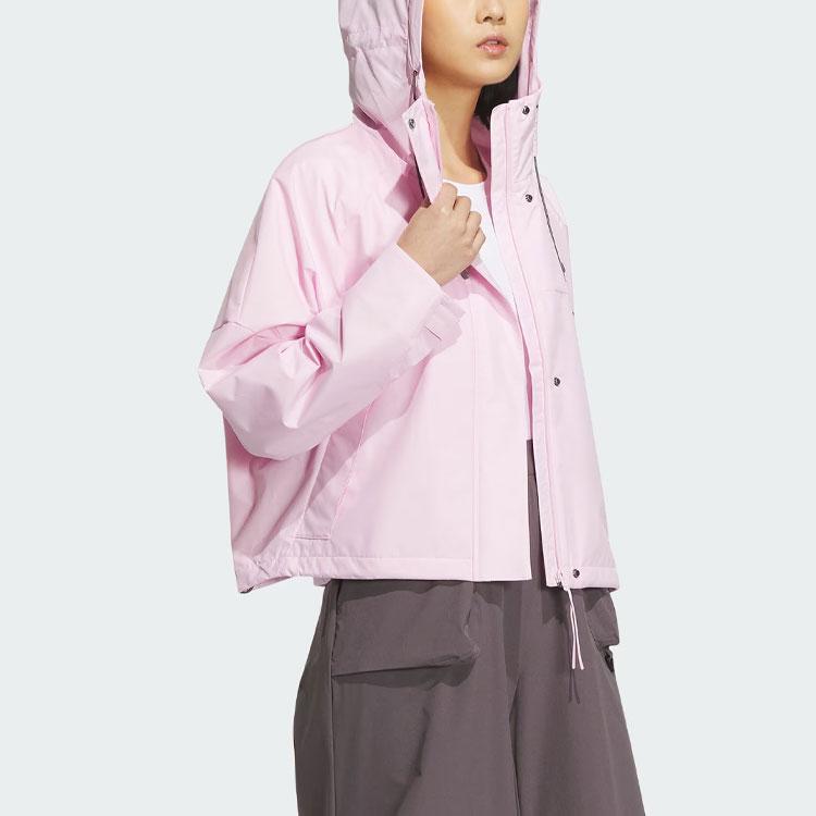 Adidas Jachetă City Escape Țesută Cu Logo Monocrom Jachete Femei Transparent-Roz JE8590