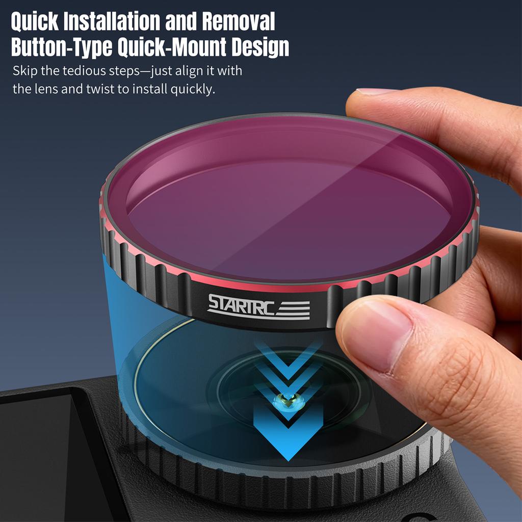Lens Filter Lens Polarizer Filter HD Optical Glass Filters Multicoated Lens Polarizer Filter for DJI Osmo Action 6 Accessories