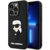 Hülle für iPhone 14 Pro Karl Lagerfeld Hardcase Iconic 3D Schwarz