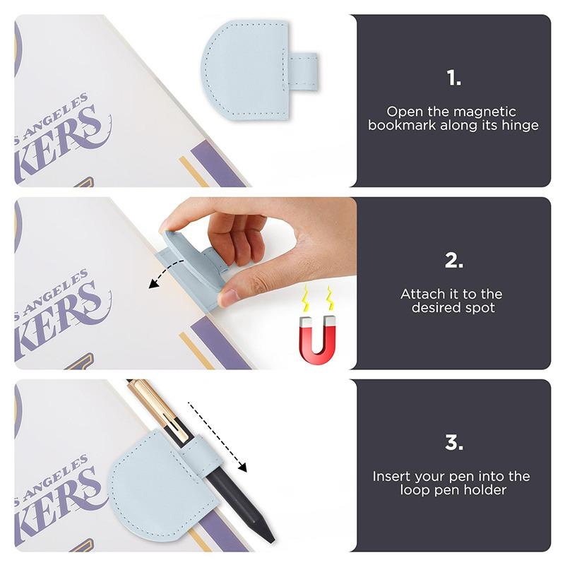 Kreativní záložka Držák na tužky Magnetická přezka Magnetický klip Poznámkový blok Záložky do knih Rozdělovač stránek Víceúčelový magnet na ledničku