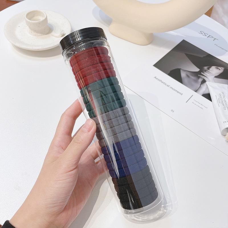 20 STK Mote Kvinner Enkle Basiske Elastiske Hårbånd Strikker Scrunchie Hestehaleholder Gummistrikk Pannebånd Jenter Hårtilbehør
