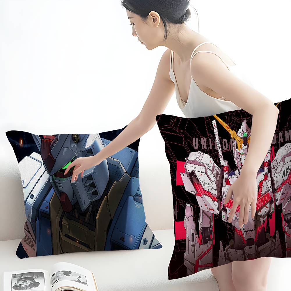 G-Gundam Cartoon R-Robot Maple Design Cushion Cover Happy Autumn Harvest decor Holiday Decorati Pillow Cover