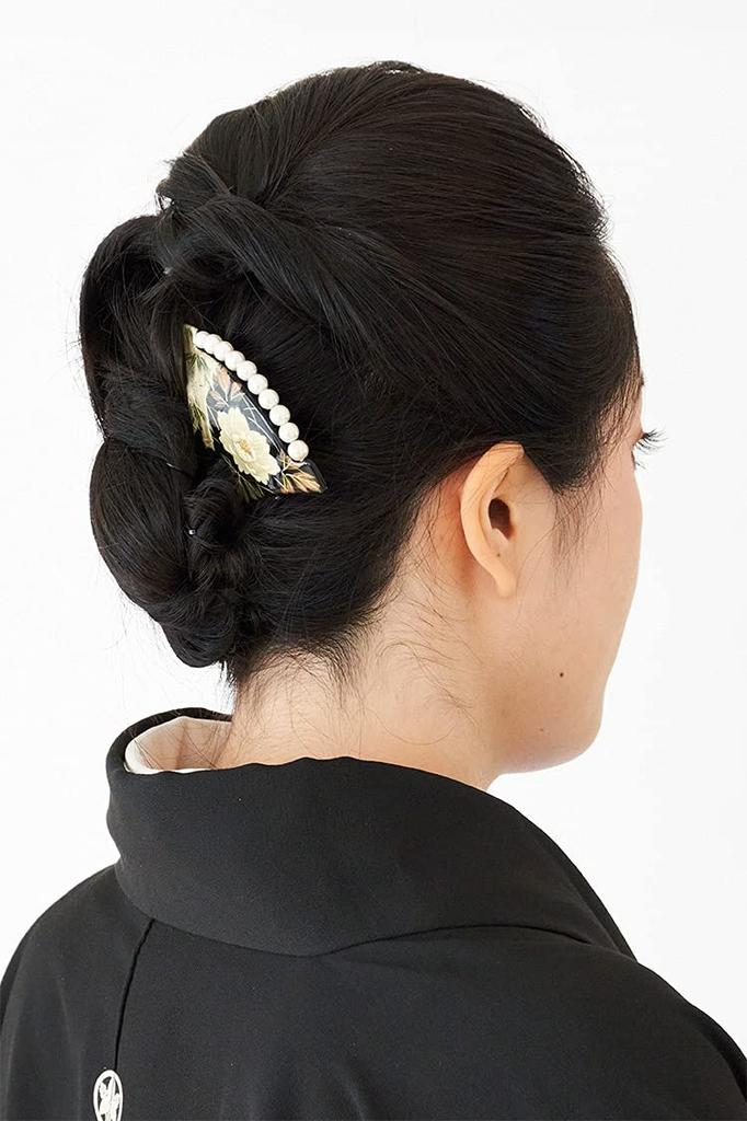 Kanzashi Tomesode Makie Hair Ornament Pearl Wedding Mother Hairpin Peony Made In Japan Kanzasi Watmosphere Watmosphere 8w506 30's 40's 50's 60's