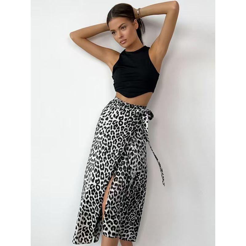 Fashion Style Fashion Leopard Print Print High Waist Skirt High Waisted Leopard Print Skirt
