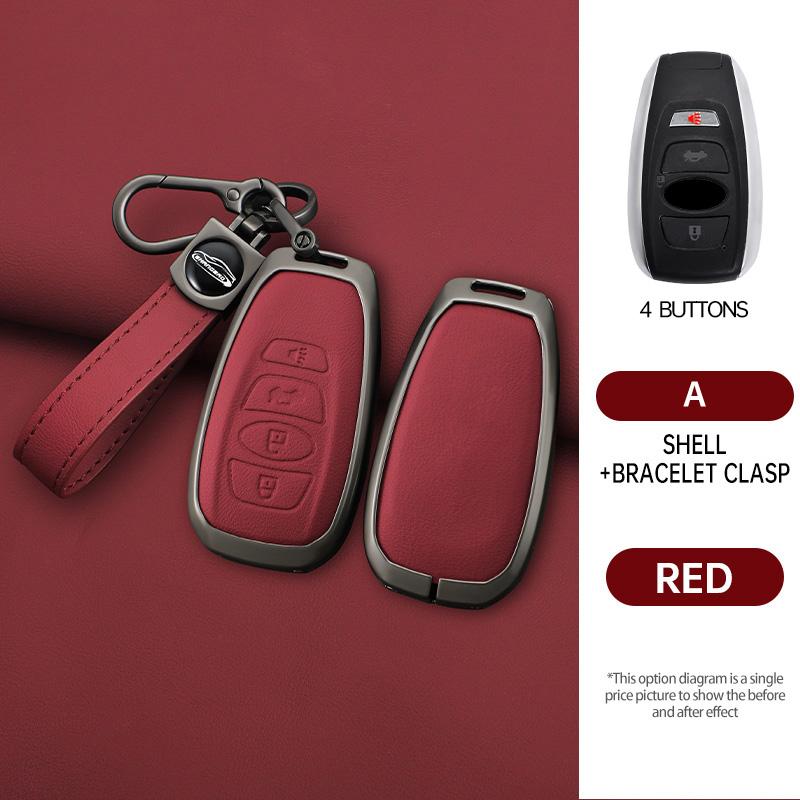 

Car Key Case Cover Protector Shell Bag For Subaru Wrx Xv Crosstrek Legacy Brz Forester Impreza Sti Outback - Accessories