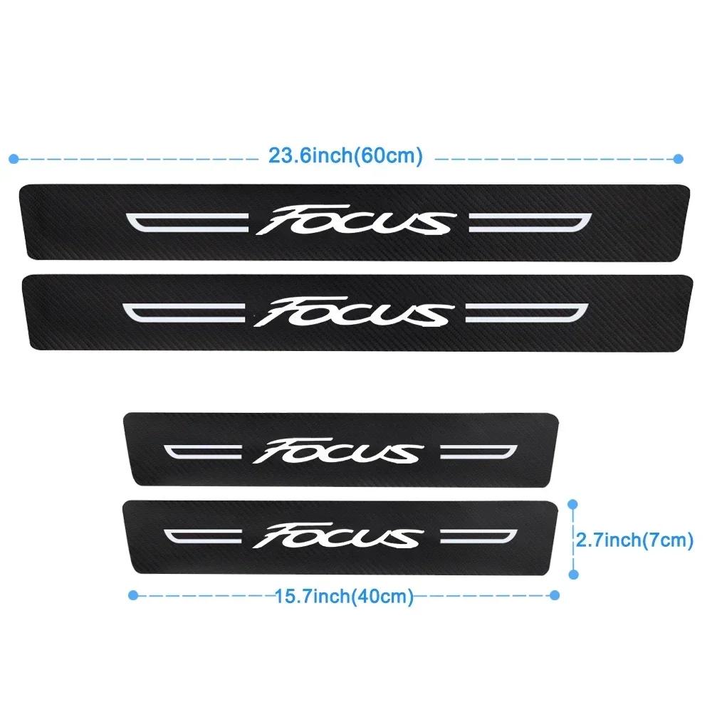 For Ford FOCUS Escape Fiesta Edge Explorer Car Door Threshold Protector Stickers Pedal Guards Trunk Sill Scuff Plate Accessories