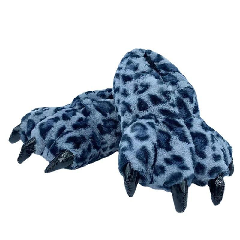 

«Уютные плюшевые тапочки с мультяшным леопардовым принтом для осени и зимы» 35-40