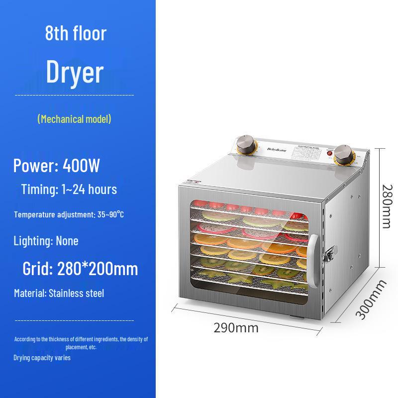 Knob-Control Household Dehydrator for Drying Fruits, Vegetables, and Meats