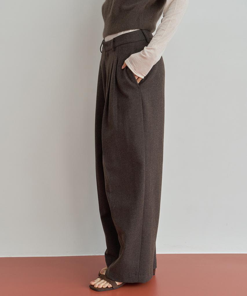 Oeoseoul Classic Wool Pants [Brown]