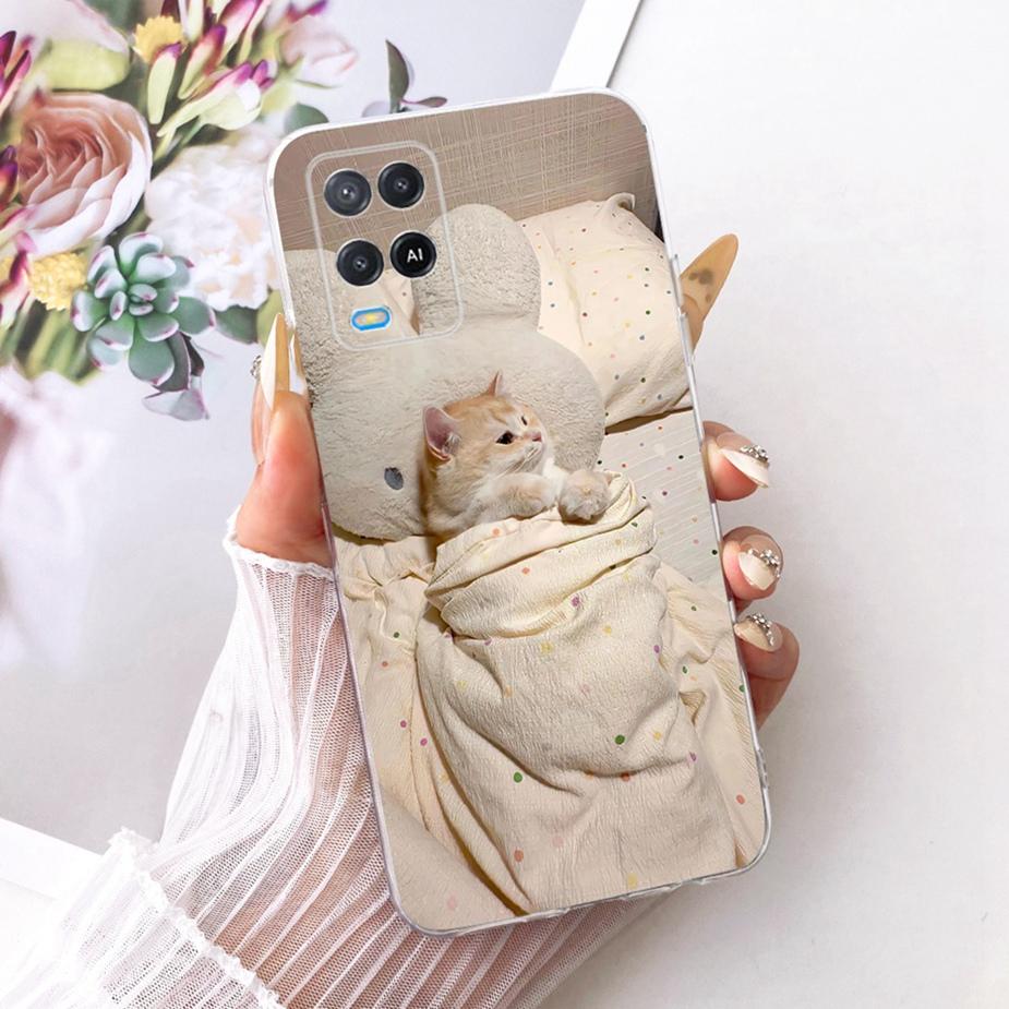 For Oppo A54 4G Case CPH2239 Luxury Butterfly Painted Cover Soft Silicone Phone Case For Oppo A54 5G A 54 s OppoA54s Fundas Bags