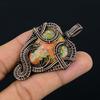 Unakite Pendant, 999 Copper Wire Wrapped Jewelry, Gemstone Jewelry Pendant, Handmade Wedding Gift Jewelry