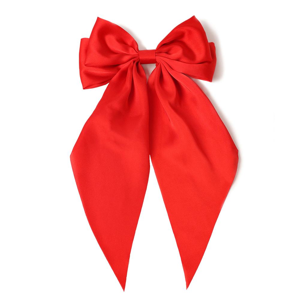 Large Double Layer Hair Bowknot Clip For Adults Teens Silky Ribbon Fabric Barrettes Metal Hairpin For Daily Styling