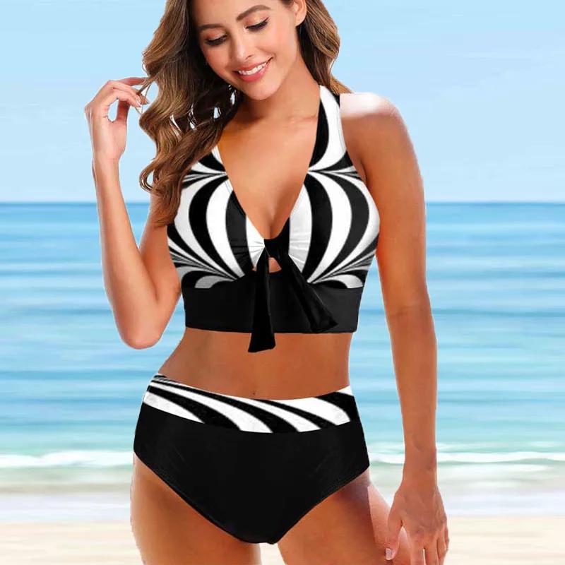 Nuovo Costume da Bagno a Due Pezzi da Donna Costume da Bagno Multicolore Costume da Bagno di Alta Qualità Monokini Sexy Set Costume da Bagno Costume da Bagno per la Spiaggia Tankinis S-5XL