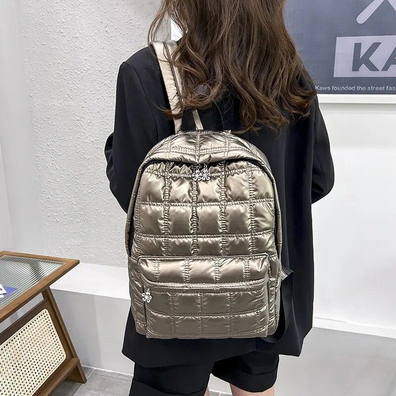 2024 Fashion Backpack Women's New Fashion Space Cotton Large Capacity Travel Backpack