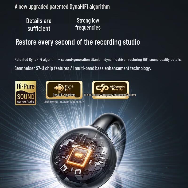 SANAG S7S Ultra AI Ear-Clip Bluetooth Headset