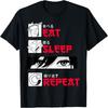 Anime Girl Eat Sleep Anime Repeat T-Shirt