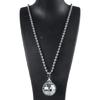 Trendy Mirror Disco Ball Charm Necklace Fashionable Bead Chain Neckwear 70s Gift