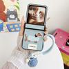 Cartoon Sausage Dog PU Leather Phone Case for Motorola Razr 70+ 60 50 Razr 70 60 50 Ultra Wrist Strap Hinge Protection Cover