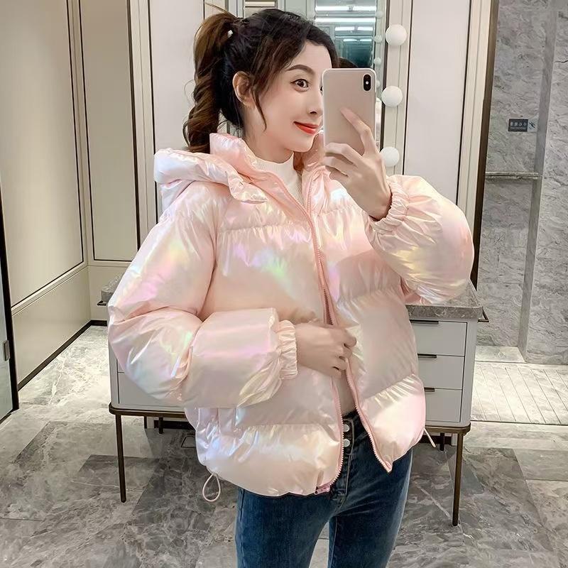 High Quality Fashion Autumn Winter Women Loose Parkas Female Thickening Warm Hooded Cotton Padded Korean Style White Jacket Coat