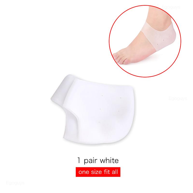 2 Pieces Heel Silicone Protector Protective Sleeve Heel Spur Pads for Relief Plantar Fasciitis Heel Pain Reduce Pressure on Heel