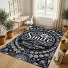 Floral Theme Soft Crystal Velvet Rug Custom Name & Text Print Non Slip Floor Rug for Bedroom Living Room
