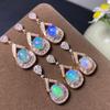 New Dainty Fine White Opal Pendant Necklaces Jewelry for Women 18K Gold Plated 925 Sterling Silver Opal Necklace