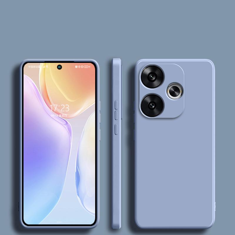 For Redmi Turbo 3 Turbo3 Case Liquid Silicone Camera Protection Back Phone Cover Case For Xiaomi Redmi Turbo 3 Turbo3 Soft TPU Cover