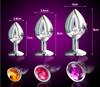 Couple Anal Plug Sex Toys Intimate Metal Stainless Steel Anal Plug With Crystal Jewelry Dildo Vibrator Smooth Touch Anal Plug