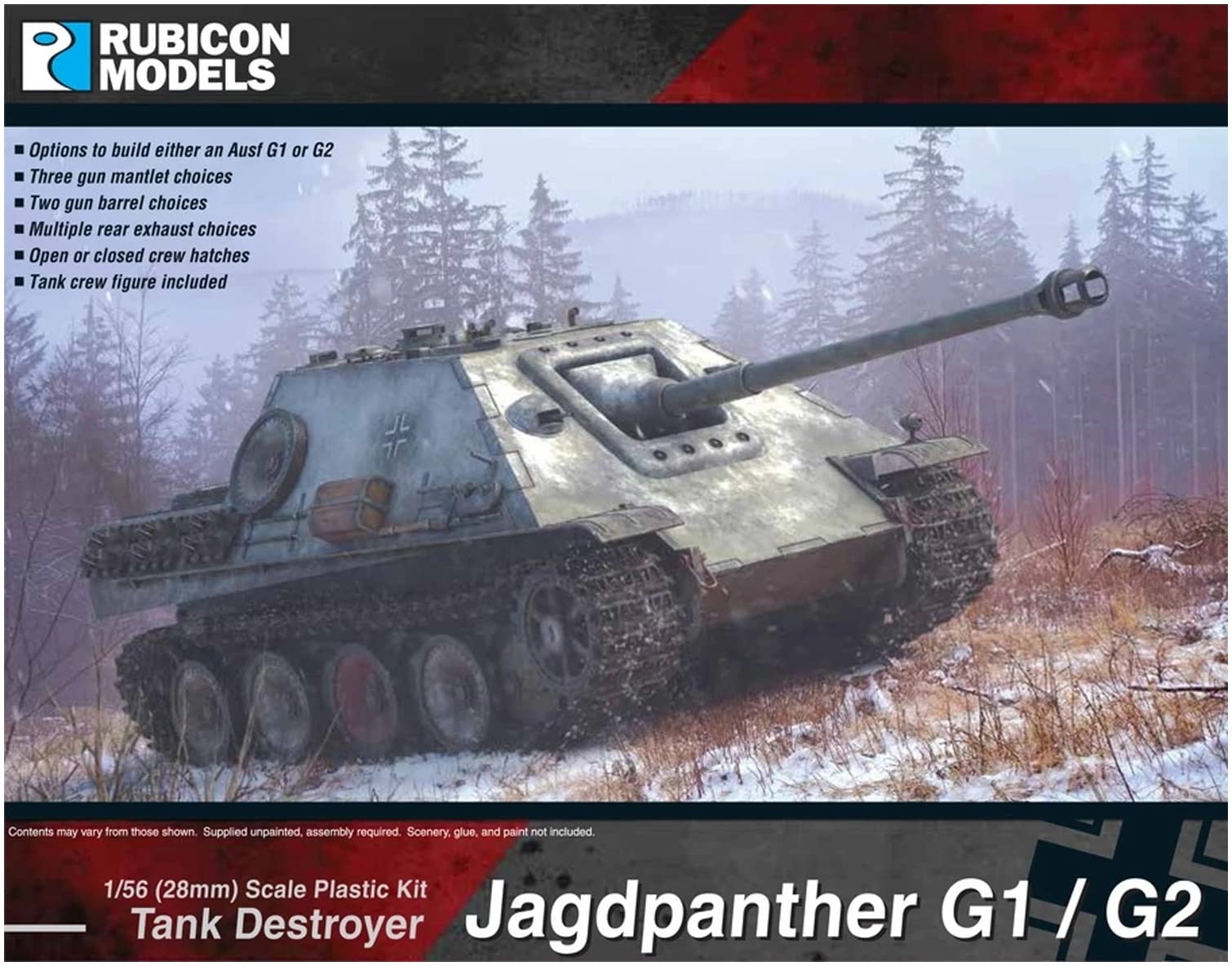 

Rubicon Model 1/56 German Jagdpanther G1/G2 Plastic Model Kit RB0064