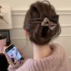 Girl Hairpin Double Bowknot Decor Soft Felt Autumn Winter Hair Clip Large Size Back Head Hair Pin Hair Accessories