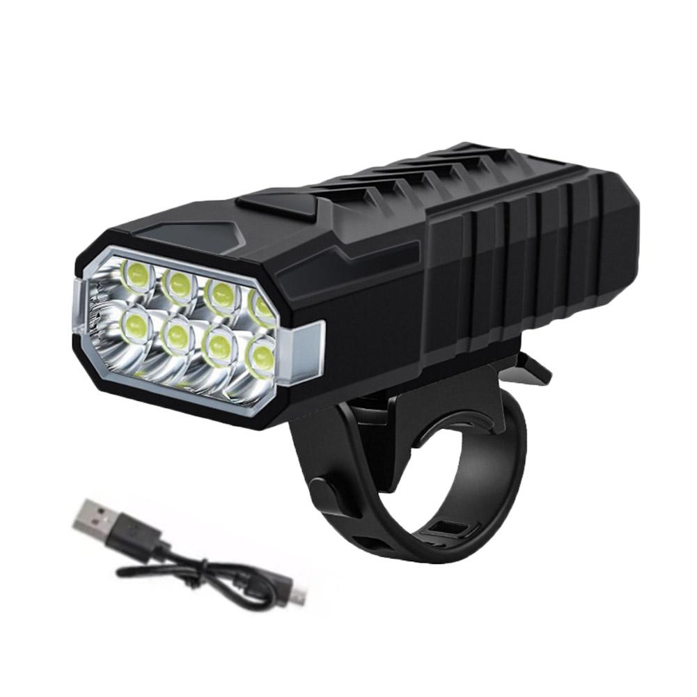 Bright Bicycle Light 3 LED Front USB Type-C Rechargeable MTB Mountain Bicycle Lamp Bike Headlight Flashlight Cycling Scooter
