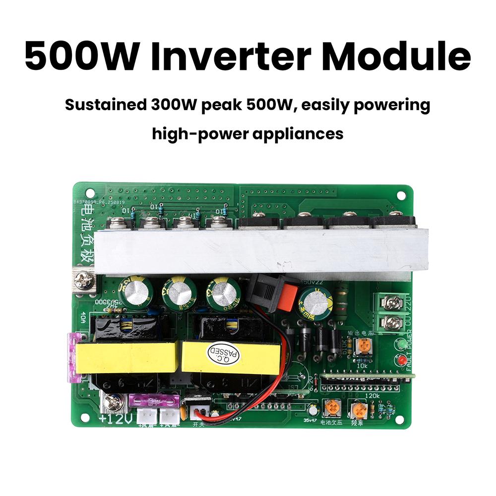 DC12V-14.5V to AC220V Step-Up Transformer 500W Inverter Circuit Board Boost Converter Reserved Temperature Control Fan Interface